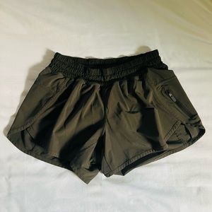 Lululemon Track That Mid-Rise Lined Short 3” Olive